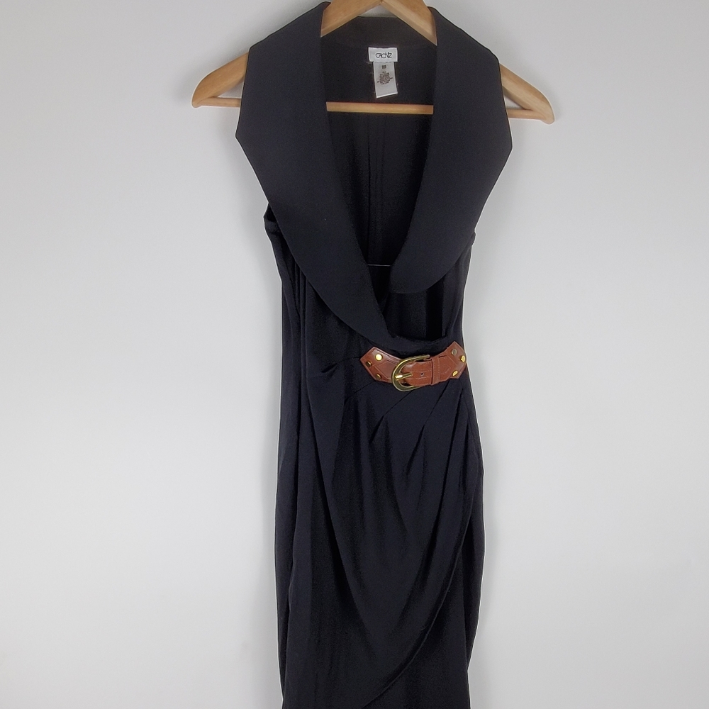 Cache  womans black sz xs rayon dress new year ca